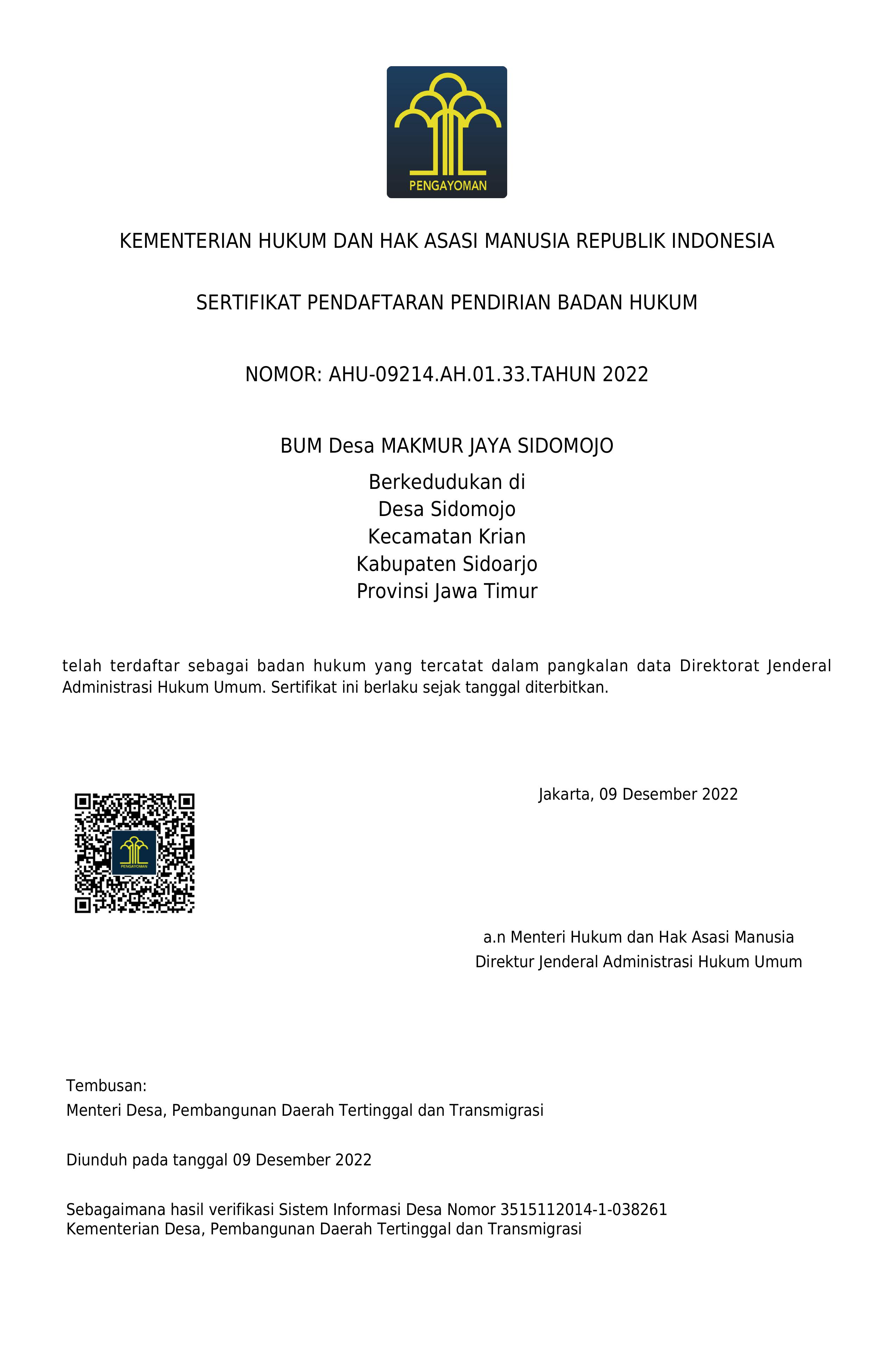 AHU- AKTA PENDIRIAN